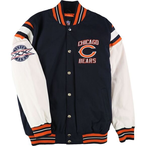NFL Mens Bluers Super Bowl XX Champions Varsity Jacket Blue L DM